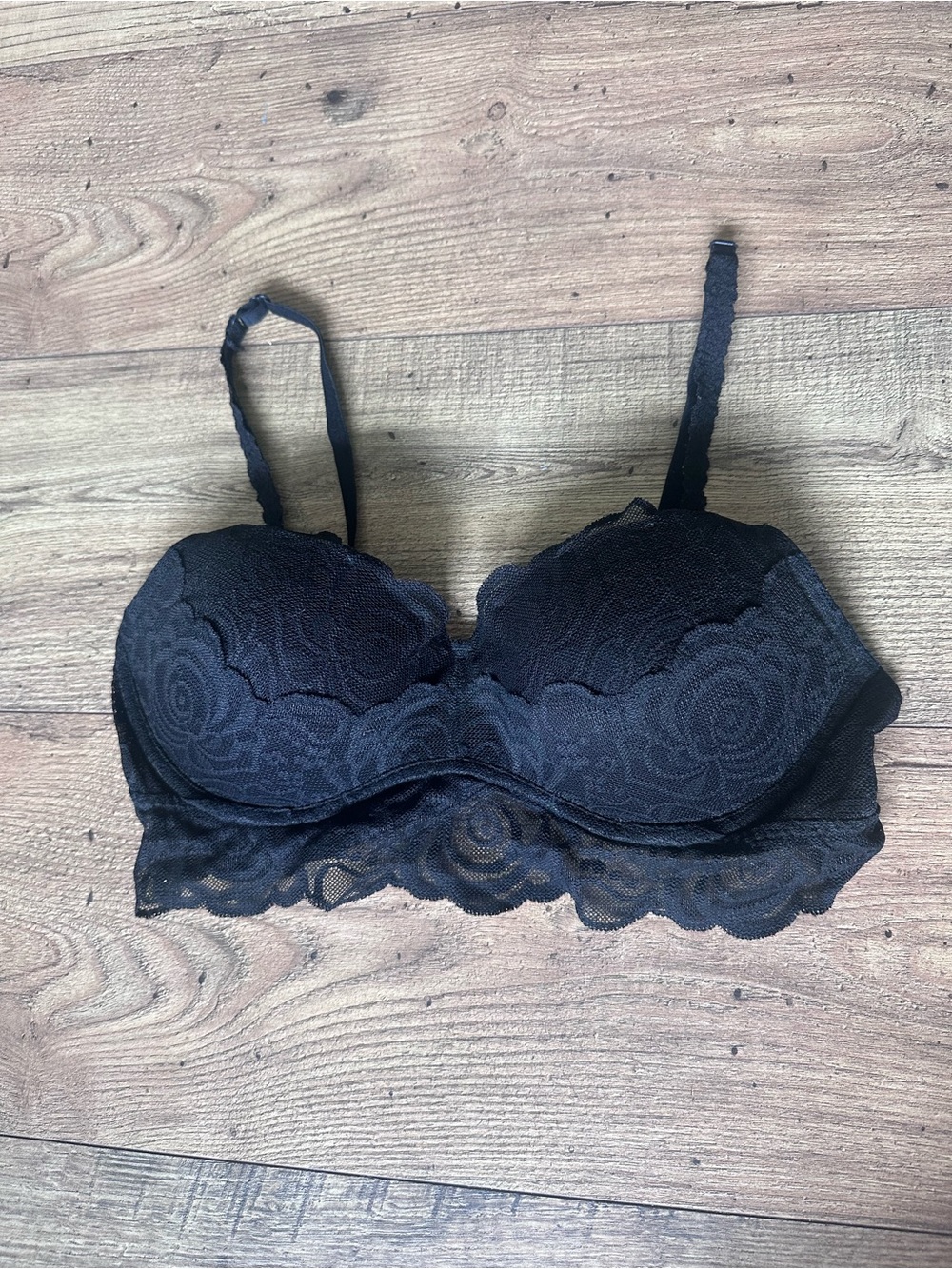 Victoria's Secret Black Lace Balconette Bra